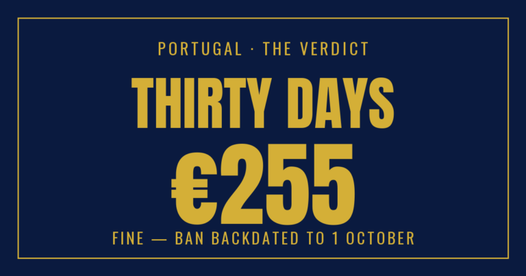 Thirty Days — The Ronaldo Ban That Cost Portugal Nothing